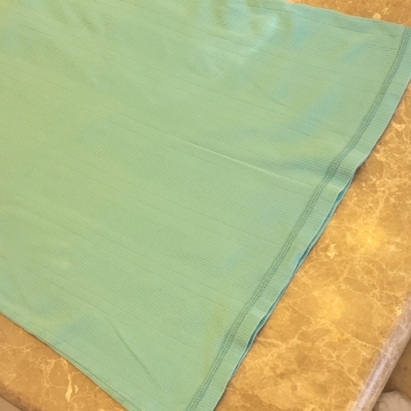 Lady Footlocker Aqua Micro-ribbed Sleeveless Tank Top, XL - Picture 4 of 7